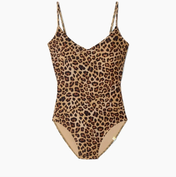 summersalt Other - Summersalt Marina Leopard Print One Piece Swimsuit Size 18 EUC